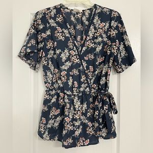 Sienna Sky Floral Waist Tie Blouse